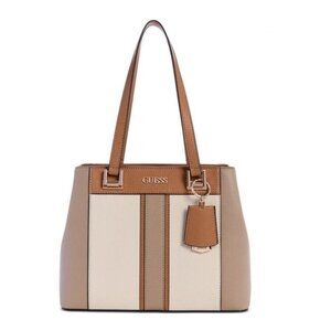 Guess Trixy faux-leather medium tote shopper bag - Taupe /Beige (Used)